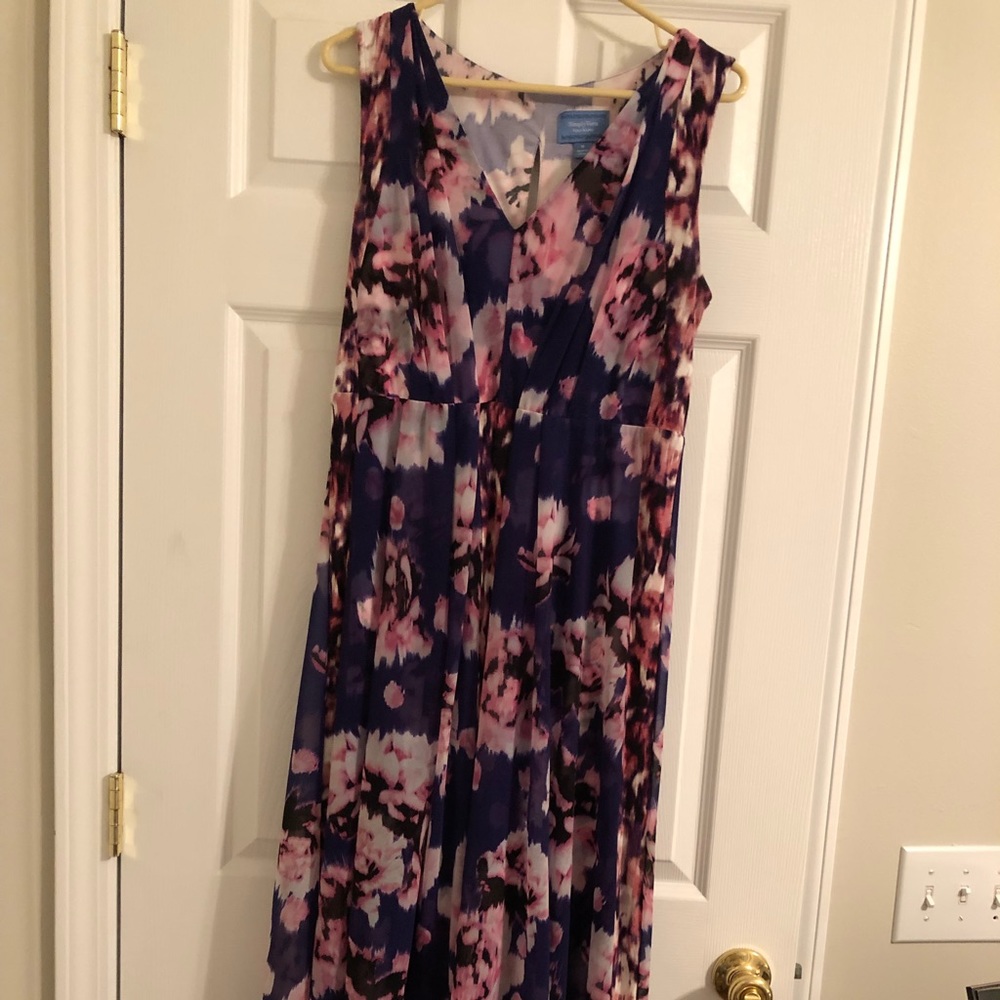 High-Low Vera Wang Purple and Pink Dress, Medium